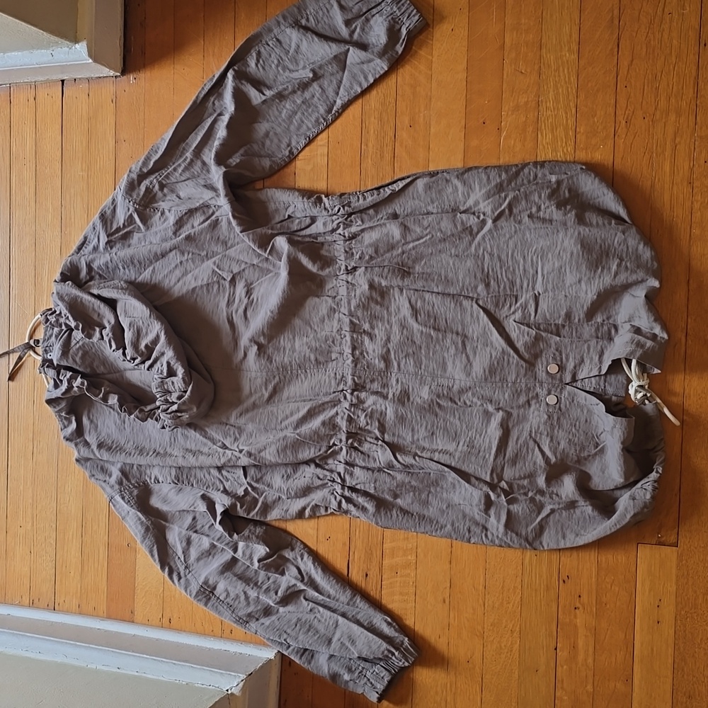 AllSaints, Calla Fishtail Parka Jacket Coat, Gray, EUC, Women's M - Picture 11 of 16